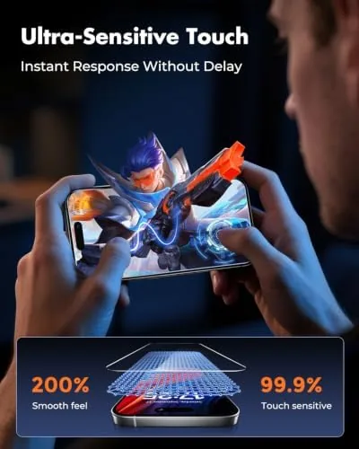 The UNBREAKcable 2-Pack Screen Protector for iPhone 16 Pro Max Tempered in real use
