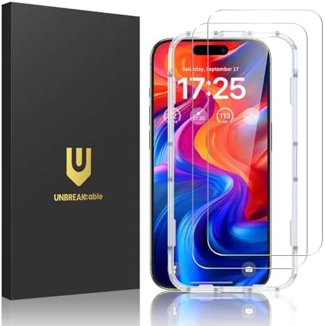 UNBREAKcable 2-Pack Screen Protector for iPhone 16 Plus Tempered Glass | Military Grade Shatterproof Review: Tested and Rated