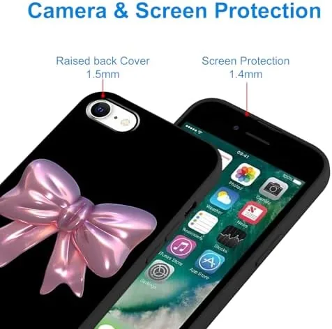 Close look at the 2 Pack Y2K Phone Case for iPhone 16e 6.1",Cute Pink build quality