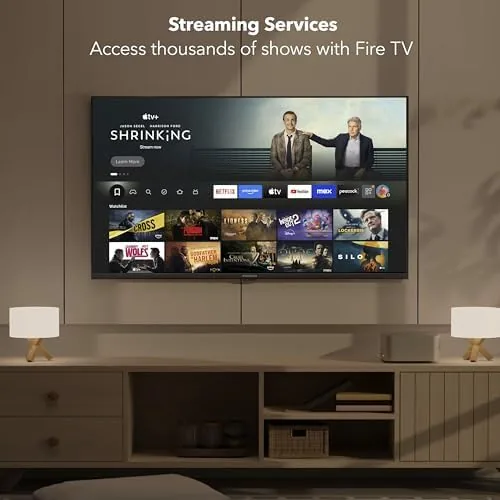 Fire TV home screen showing the app grid and featured content