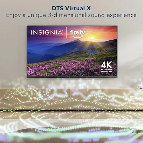 A 4K nature documentary with vivid colors playing on the INSIGNIA screen