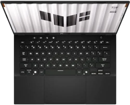 Detail shot of the ASUS TUF Gaming A14 Copilot+ PC Gaming Laptop, 14" WQXGA features