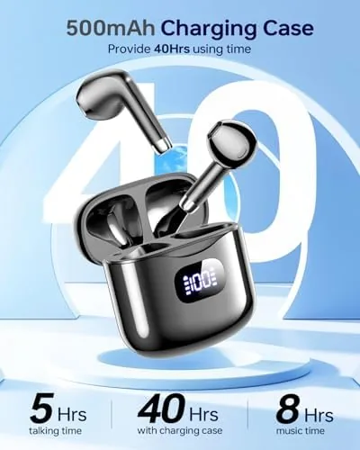 The KTGEE Wireless Earbuds Bluetooth 5.3 Ear Buds Headphones, 40Hrs Playback in real use