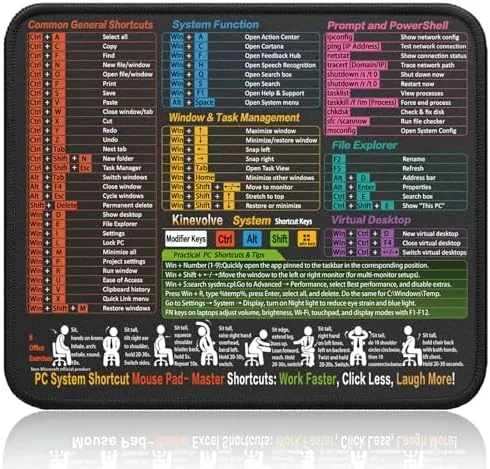 Testing the Kinevolve Mouse Pad for Excel Shortcuts ,  Small Excel Spreadsheet over two weeks