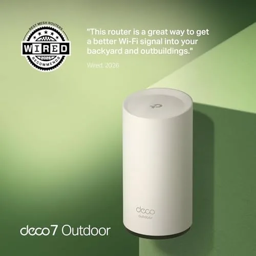 Close look at the Deco 7 Outdoor BE5000 Dual-Band Wi-Fi 7 Mesh Extender, Dual build quality