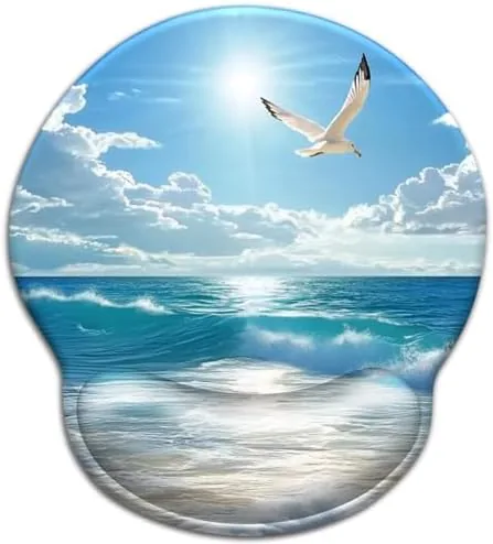 LIMKRIAN Beach Ocean Ergonomic Mouse Pad with Gel Wrist Rest, 9.8 x 8.6 in Review: Tested and Rated