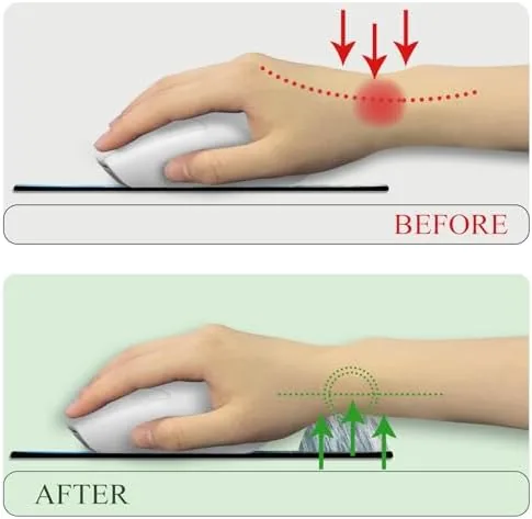 Close look at the LIMKRIAN Beach Ocean Ergonomic Mouse Pad with Gel Wrist Rest build quality