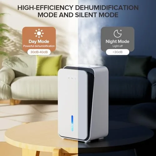 Another view of the Dehumidifier for Home, Quiet Portable Dehumidifier with Auto Shut Off