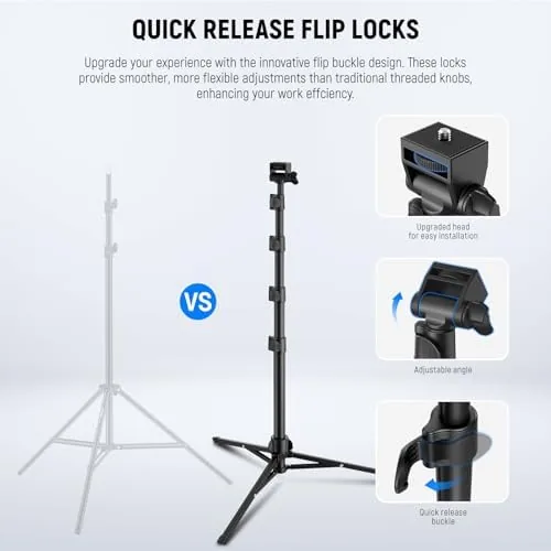 Another view of the NEEWER Basic Phone Tripod for iPhone & Camera w/Remote &