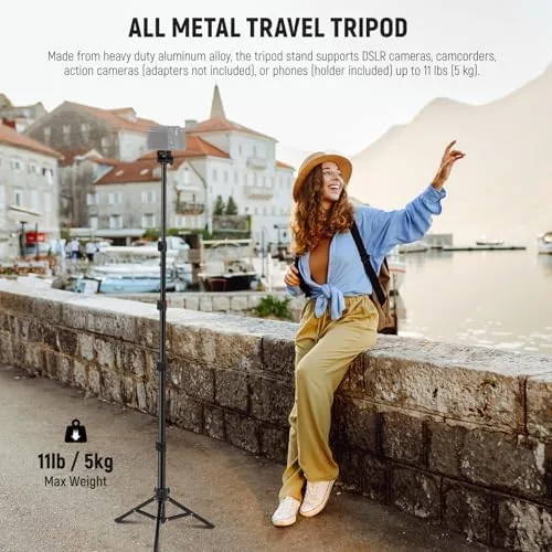 The NEEWER Basic Phone Tripod for iPhone & Camera w/Remote & compared in context