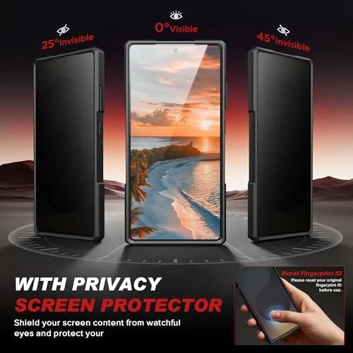 Close look at the TONGATE for Samsung Galaxy S24 Ultra Case with Privacy Screen build quality