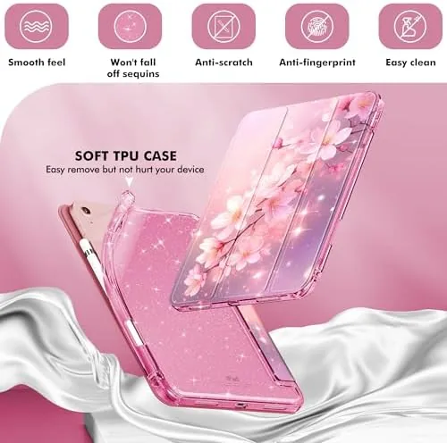 The INFILAND Glitter Case for iPad A16 11th/10th Generation 11/10.9 Inch in real use