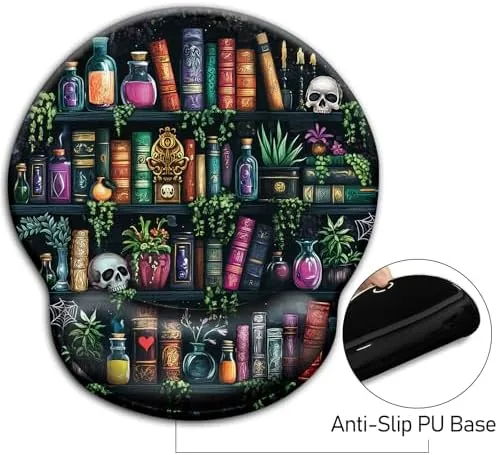 Another view of the Blusabaca Goth Mouse Pad with Wrist Rest Ergonomic Mousepad Wrist