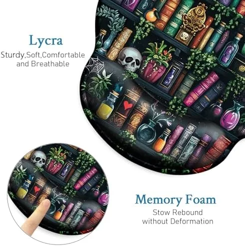 The Blusabaca Goth Mouse Pad with Wrist Rest Ergonomic Mousepad Wrist compared in context