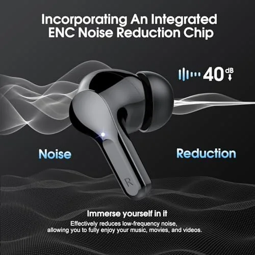 Pair of wireless earbuds in the hand showing the compact design