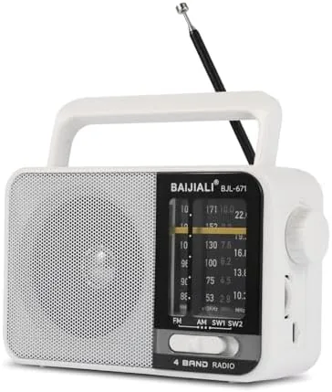 BAIJIALI AM FM SW Portable Radio (Battery/USB) | Emergency Receiver with Loudspeaker, Transistor Design Review: Tested and Rated