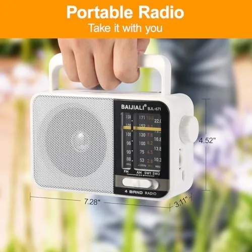 Close look at the BAIJIALI AM FM SW Portable Radio (Battery/USB) | Emergency Receiver build quality