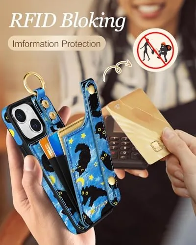 The Petitian for iPhone 14/13 Case with Wallet - Women Girls in real use