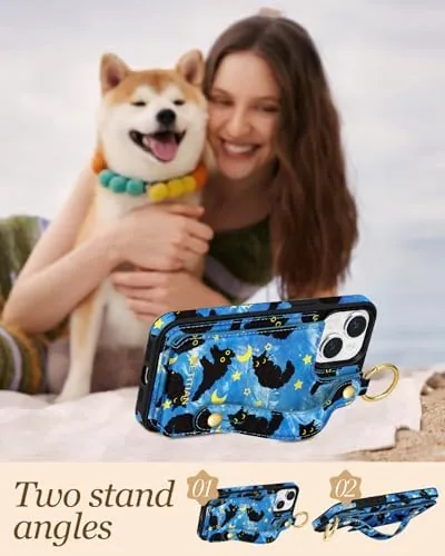 Another view of the Petitian for iPhone 14/13 Case with Wallet - Women Girls