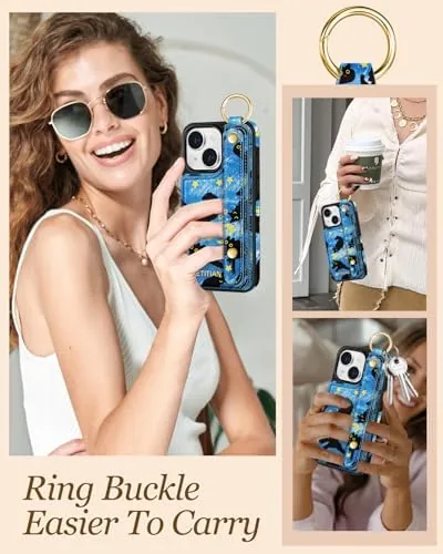 The Petitian for iPhone 14/13 Case with Wallet - Women Girls compared in context