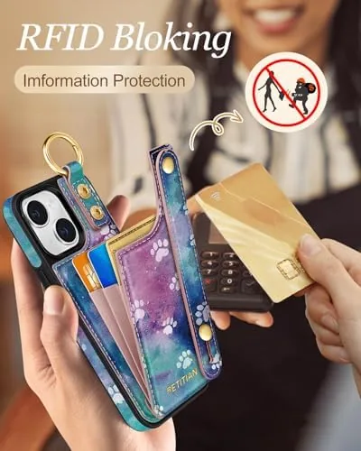 The Petitian for iPhone 14/13 Case with Wallet - Women Girls in real use