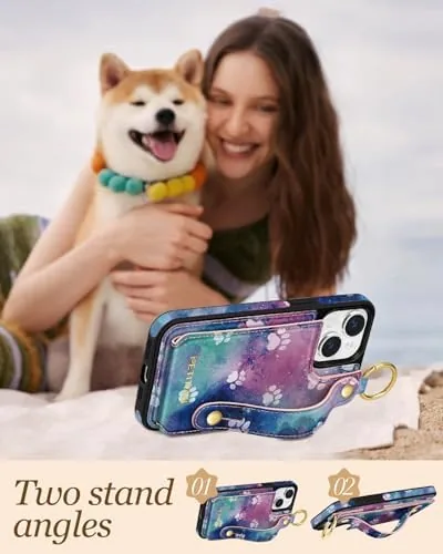 Another view of the Petitian for iPhone 14/13 Case with Wallet - Women Girls