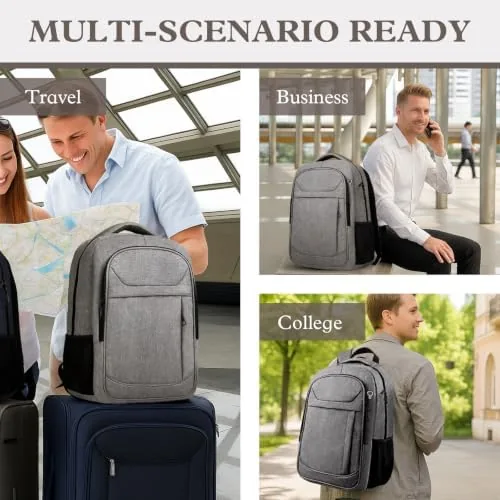 The 17" Travel Laptop Backpack, Airline Approved Computer Bag, Grey | compared in context