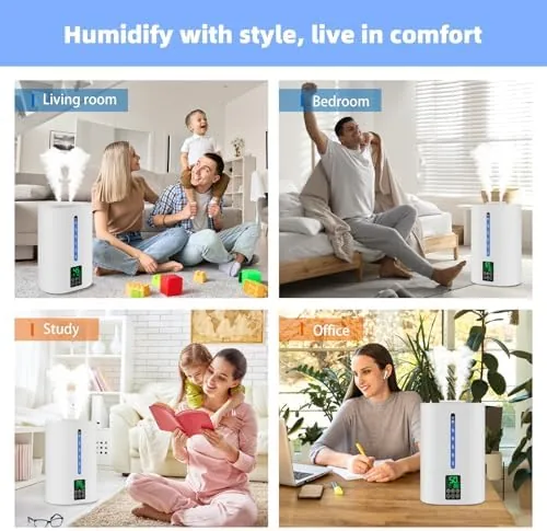 Testing the Coolfiqu 6L Warm & Cool Mist Humidifiers for Bedroom,Large Room,Plants over two weeks