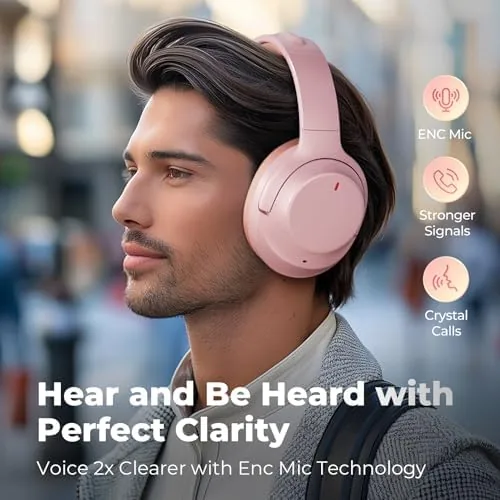 Another view of the Active Noise Cancelling Headphones, Upgraded Wireless Bluetooth Headphones Over Ear