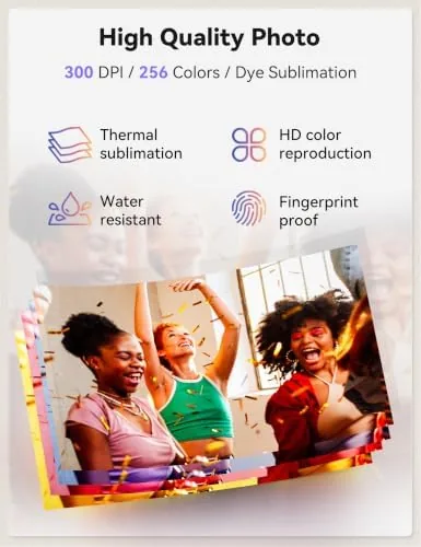 The iDPRT 4x6 Photo Printer, CP4100 Instant Photo Printer for iPhone in real use