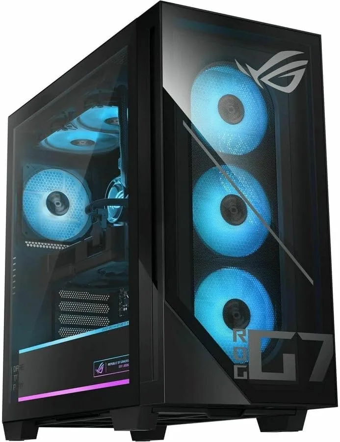 Benchmark results on a monitor showing high frame rates from the RTX 5070