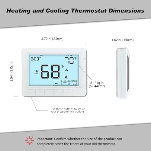 The Programmable Thermostat for Home,Auto Changeover Heat Pump Thermostat for Multi-Stage,2 compared in context