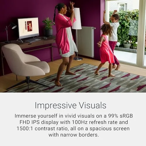 Rear ports and pedestal stand of the Dell EC27250 all-in-one