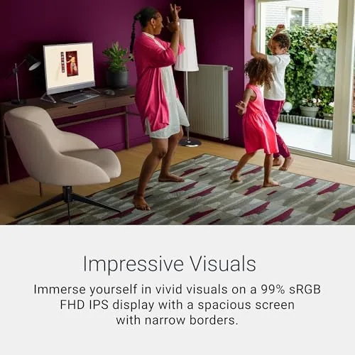 Rear ports and thin profile of the Dell EC24250 all-in-one