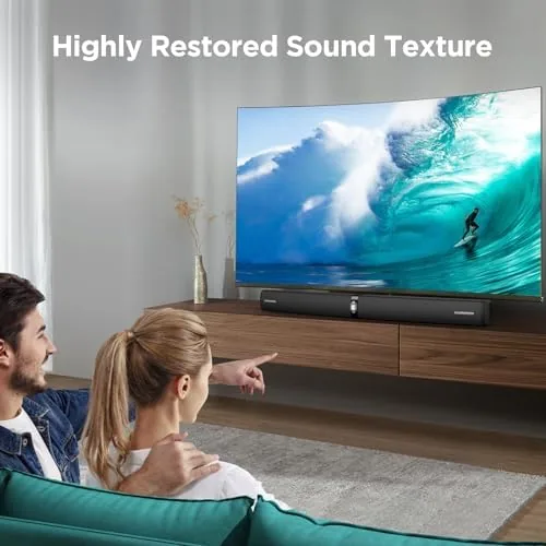 Testing the Sound Bar for Smart TV,90W Soundbar with Bluetooth/ARC/Optical/AUX Connect, Auto over two weeks