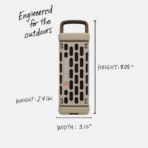 Close look at the Turtlebox Ranger, Ultra-Portable Bluetooth Speaker, Waterproof, Tan | Built For build quality