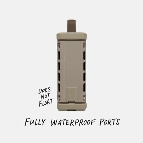 Another view of the Turtlebox Ranger, Ultra-Portable Bluetooth Speaker, Waterproof, Tan | Built For