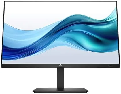 HP Series 3 27 inch monitor on an office desk with a laptop