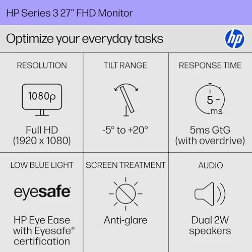 Stand, ports, and neck of the HP 327se monitor