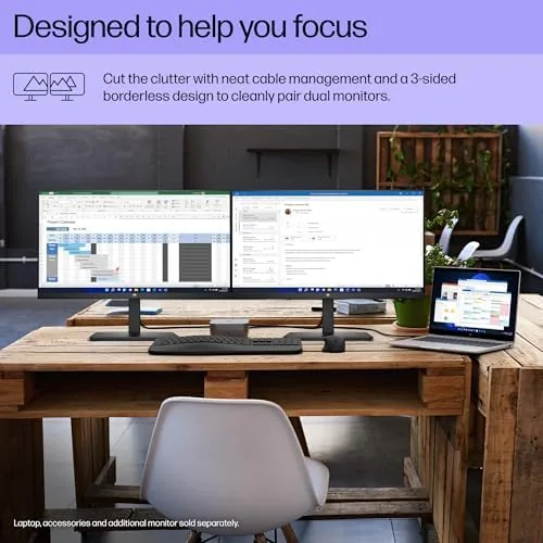 Comparison setup with the HP 327se and a second monitor