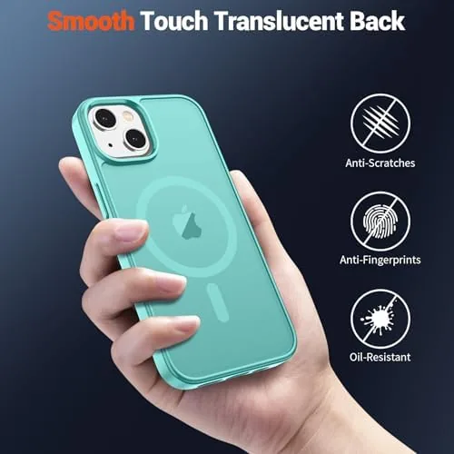 The case on the phone showing the screen protector and the raised camera bezel