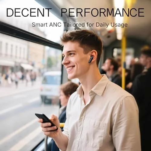 Detail shot of the CMF Buds 2a Wireless Earbuds Active Noise Cancelling 42dB Hybrid features