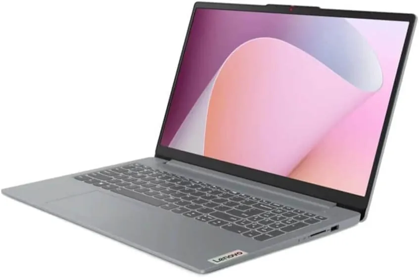 Keyboard deck and ports of the Lenovo IdeaPad Slim 3