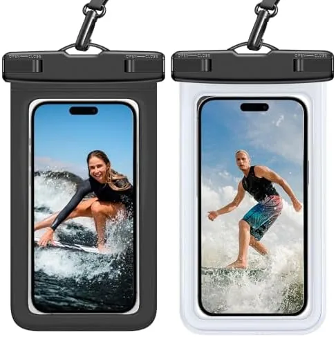 Waterproof Phone Pouch -2 Pack, IPX8 Universal Waterproof Case Dry Bag Phone Protector for Review: Tested and Rated
