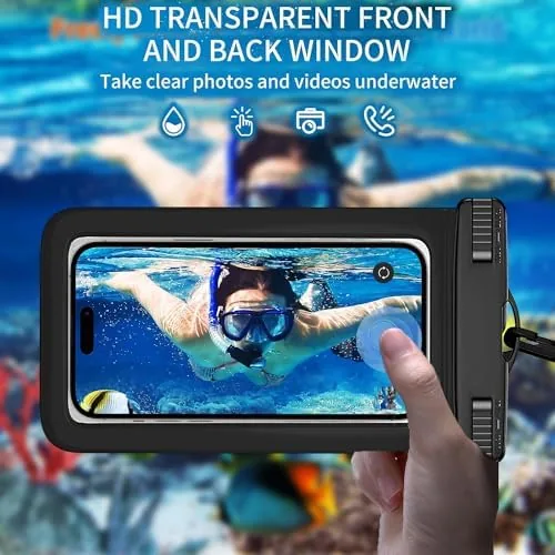 The Waterproof Phone Pouch -2 Pack, IPX8 Universal Waterproof Case Dry in real use