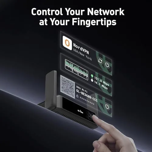 Close look at the GL.iNet GL-BE3600 Slate 7 Wi-Fi 7 Travel Router Touchscreen 2.5G build quality