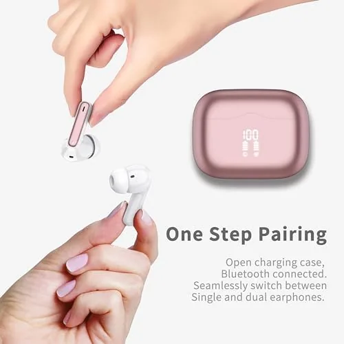 Detail shot of the Wireless Earbuds, Bluetooth 5.4 Headphones in Ear with 4 ENC features