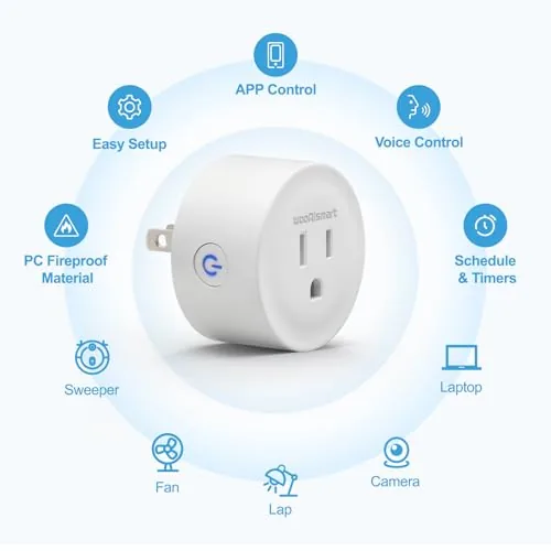 Close look at the Smart Plug, WiFi Plugs Work with Alexa & Google Assistant build quality