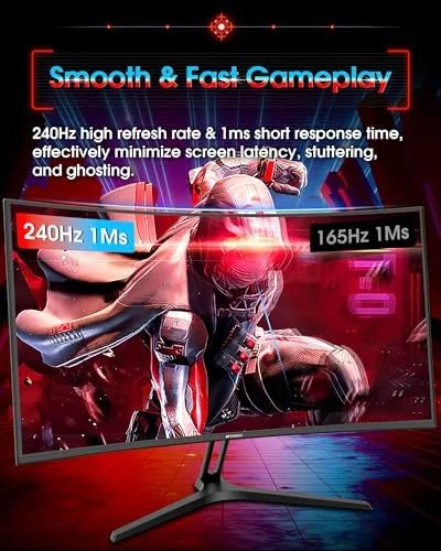 Racing game with deep blacks and rich colors on the SANSUI panel