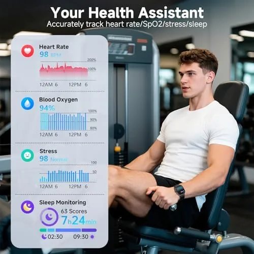 Close look at the SOUYIE Smart Watch with SOS, 1.85" AMOLED Display Fitness Tracker build quality